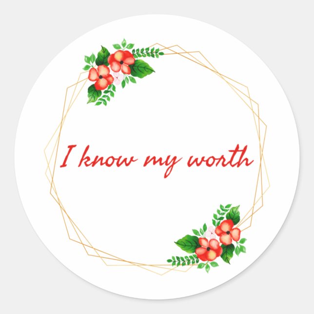 motivational affirmations for life classic round sticker (Front)