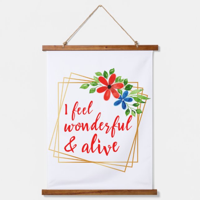 motivational affirmations for self love and life  hanging tapestry (Front)