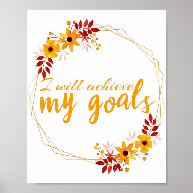 motivational affirmations for success poster (Front)