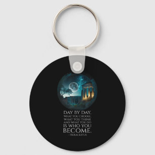 Motivational Ancient Greek Philosophy Heraclitus Q Key Ring