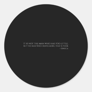 Motivational Ancient Roman Stoic Philosophy - Sene Classic Round Sticker
