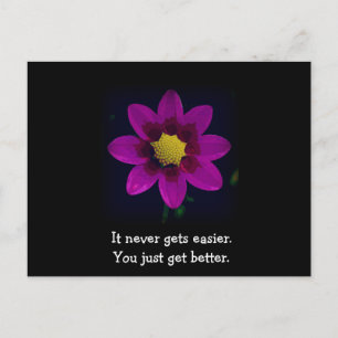 Motivational And Inspirational Floral Postcard