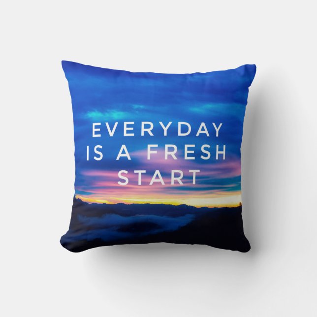 Motivational and inspirational quotes - Everyday i Cushion (Front)