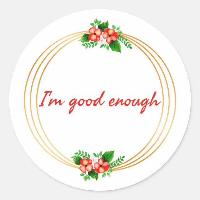 motivational and inspirational quotes for life classic round sticker (Front)