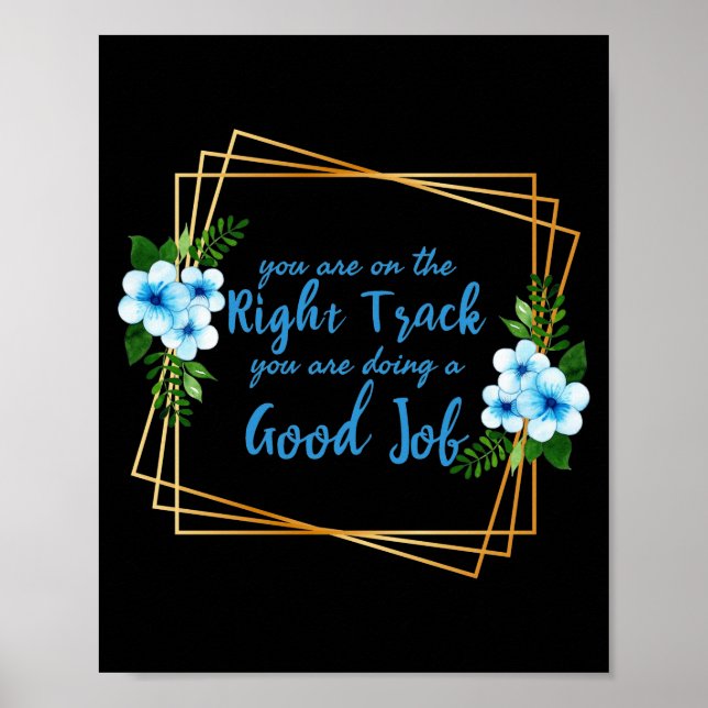 motivational and inspirational quotes for work poster (Front)