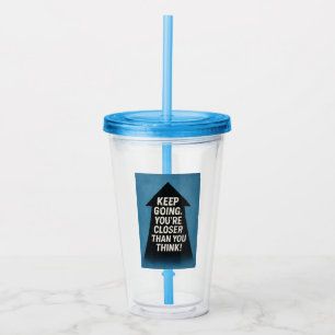 Motivational Arrow Acrylic Tumbler