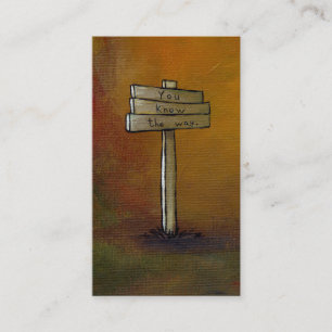 Motivational art fun unique painting Watch 4 Signs Business Card