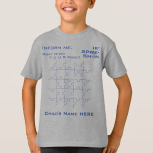 Motivational Autism Awareness, Blue Jigsaw Puzzle T-Shirt