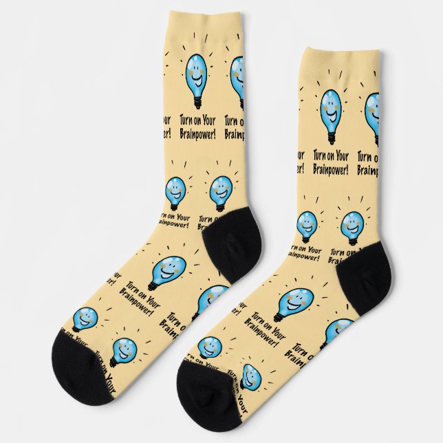 Motivational Back to School cartoon Socks (Left)