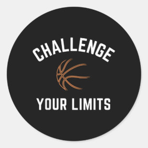 Motivational Basball Player Quote Challenge Lis Classic Round Sticker