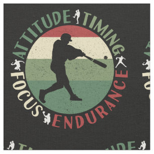 Motivational Baseball Mindset - Team Values Fabric