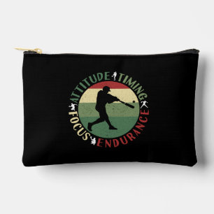 Motivational Baseball Team Values Accessory Pouch