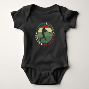 Motivational Baseball Team Values Baby Bodysuit