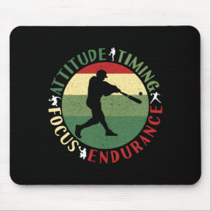 Motivational Baseball Team Values Baby T Shirt Mouse Pad