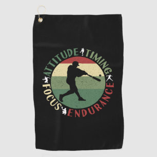 Motivational Baseball Team Values Golf Towel