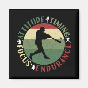 Motivational Baseball Team Values Magnet