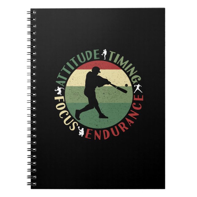 Motivational Baseball Team Values Notebook (Front)