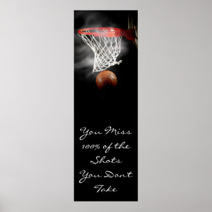 Motivational Basketball Door Poster