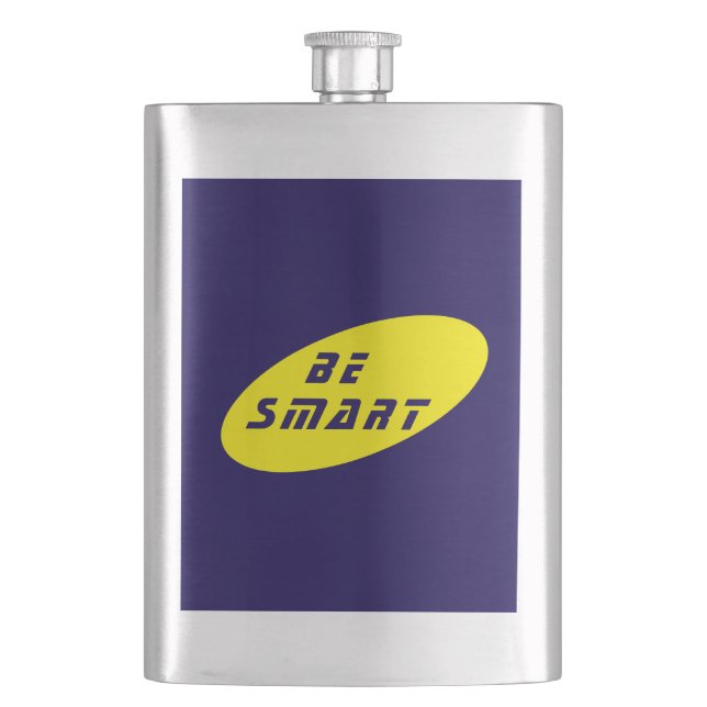 Motivational Be SMART Classic Flask (Front)
