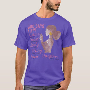 Motivational Bible Verses for African American Wom T-Shirt