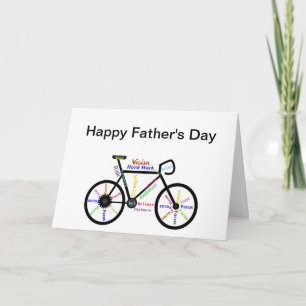 Motivational Bike, Bicycle, Cycling Father's Day Card