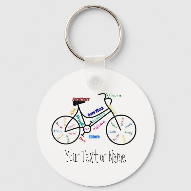 Motivational Bike, Bicycle, Cycling, Sport, Hobby Key Ring (Front)