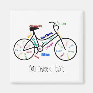 Motivational Bike, Bicycle, Cycling, Sport, Hobby Magnet