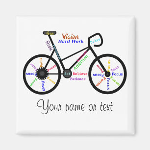 Motivational Bike, Bicycle, Cycling, Sport, Hobby Magnet