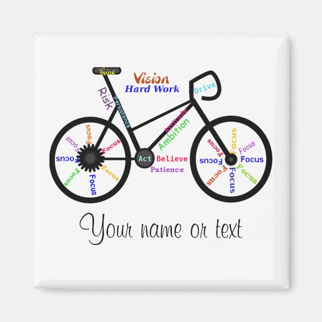 Motivational Bike, Bicycle, Cycling, Sport, Hobby Magnet (Front)