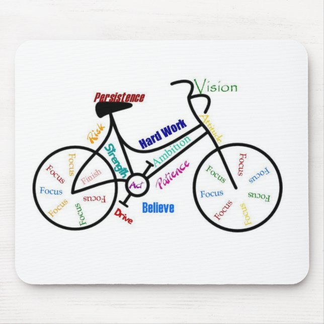 Motivational Bike, Bicycle, Cycling, Sport, Hobby Mouse Pad (Front)