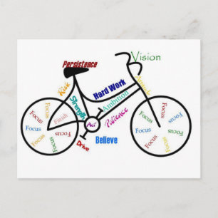 Motivational Bike, Bicycle, Cycling, Sport, Hobby Postcard