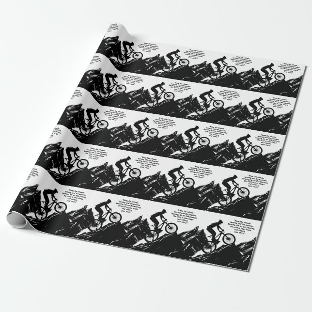 Motivational Bike Sport to Inspire you Custom Wrapping Paper (Unrolled)