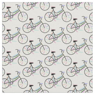 Motivational Bike Words for Bicycle Fans Fabric