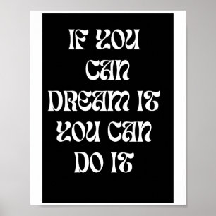 Motivational Black and White Amsterdam Art Poster
