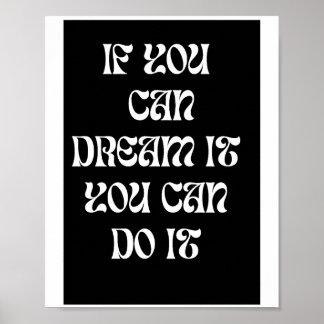 Motivational Black and White Amsterdam Art Poster