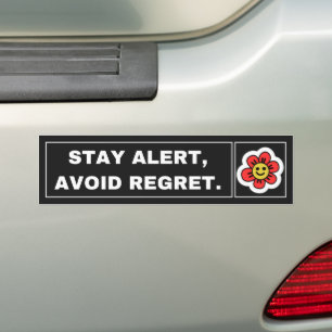 Motivational Black & Red Bold Bumper Sticker