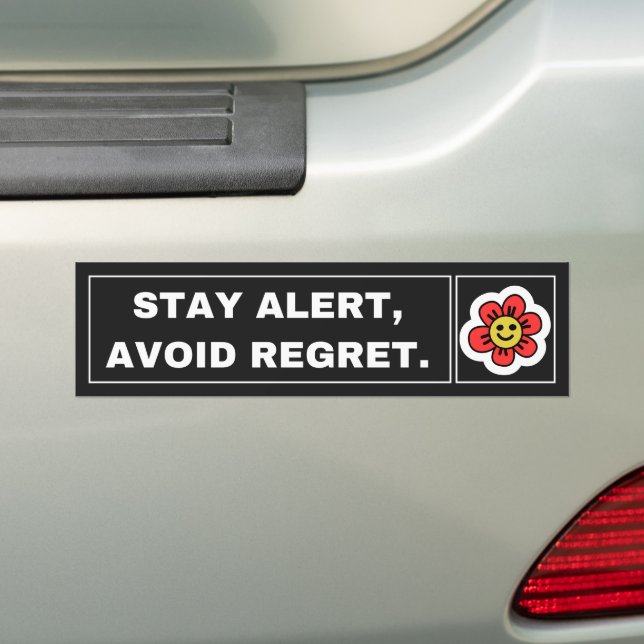 Motivational Black & Red Bold Bumper Sticker (On Car)