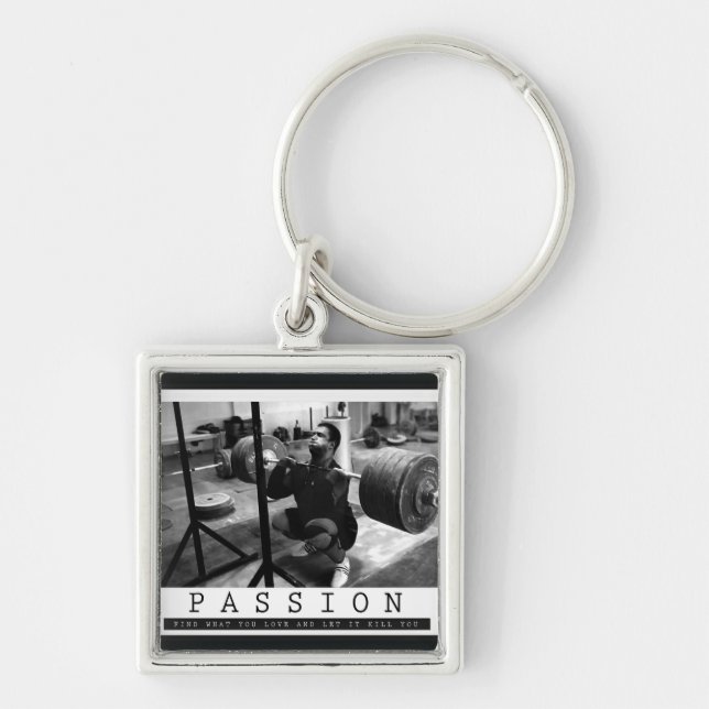 Motivational Bodybuilding Gym Keychain (Front)