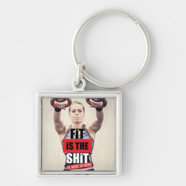 Motivational Bodybuilding Gym Keychain (Front)
