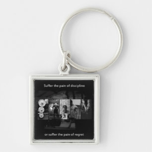 Motivational Bodybuilding Gym Keychain