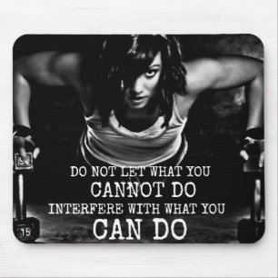 Motivational Bodybuilding Gym Mouse Pad