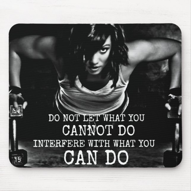 Motivational Bodybuilding Gym Mouse Pad (Front)