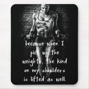 Motivational Bodybuilding Gym Mouse Pad