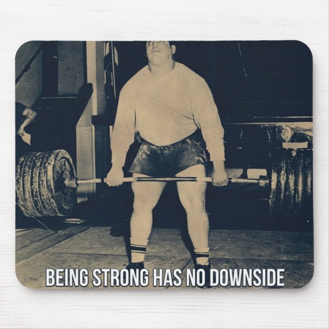 Motivational Bodybuilding Gym Mouse Pad (Front)