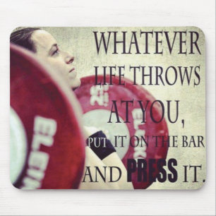 Motivational Bodybuilding Gym Mouse Pad