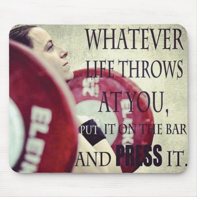Motivational Bodybuilding Gym Mouse Pad (Front)