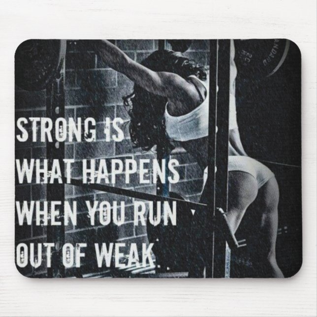 Motivational Bodybuilding Gym Mouse Pad (Front)
