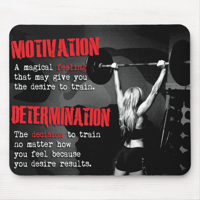Motivational Bodybuilding Gym Mouse Pad (Front)