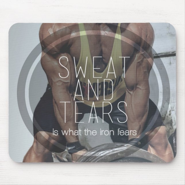 Motivational Bodybuilding Gym Mouse Pad (Front)