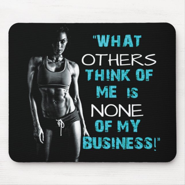 Motivational Bodybuilding Gym Mouse Pad (Front)